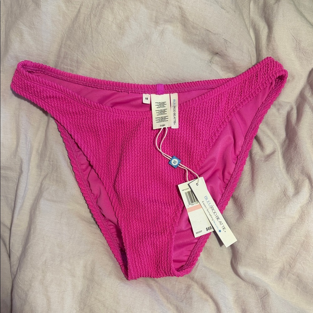 Bleu Rod Beattie Magenta Textured Bikini Bottom